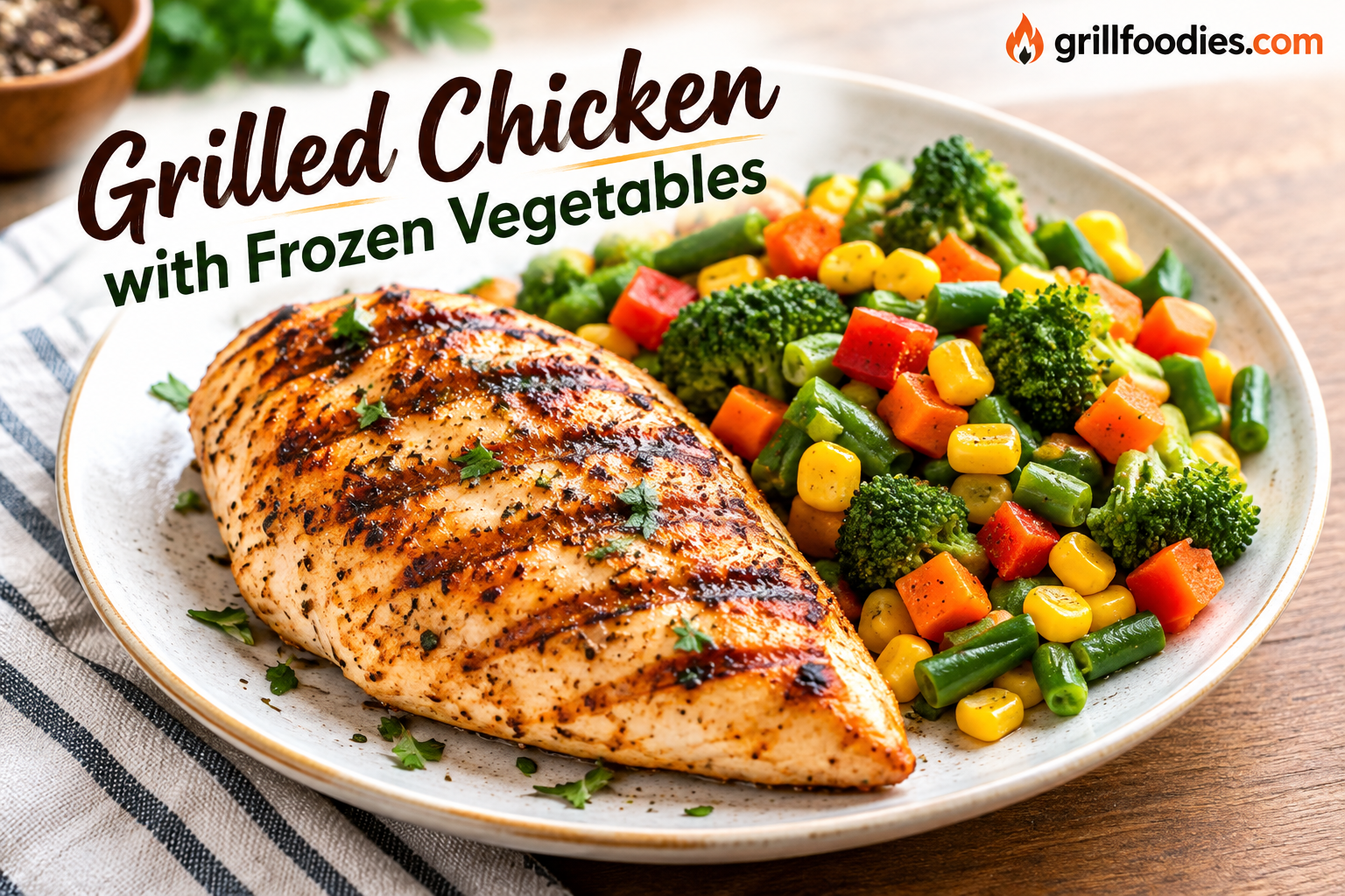 Grilled Chicken With Frozen Vegetables